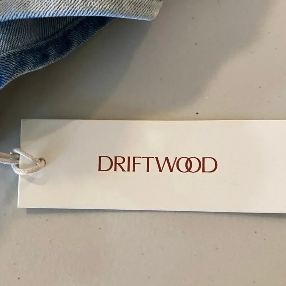 Driftwood NWT Strawberry Fields Embroidered Denim Shortalls Size L
